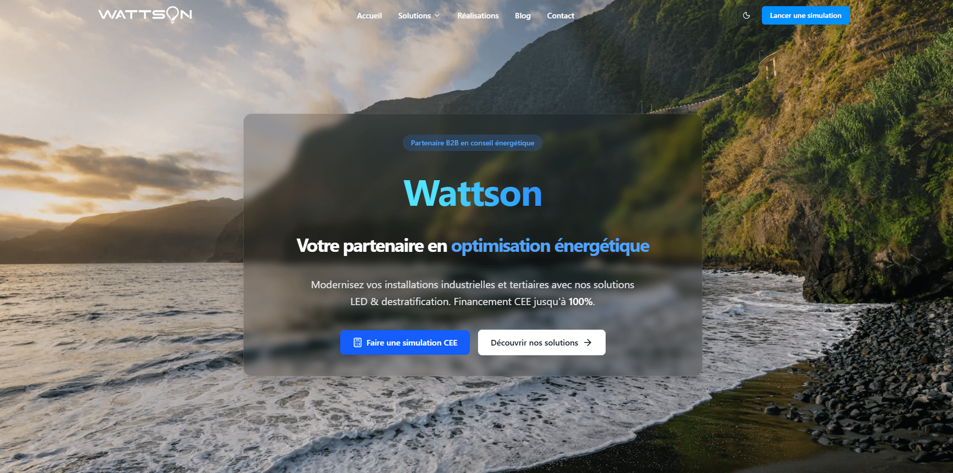 Aperçu du site Wattson Énergie